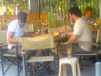 playing tavli in limassol, cyprus
