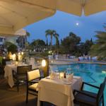 mediterranean hotel restaurant at night