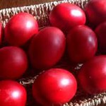 red eggs for easter